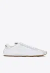 Miu Miu White Leather Low Top Sneakers In White