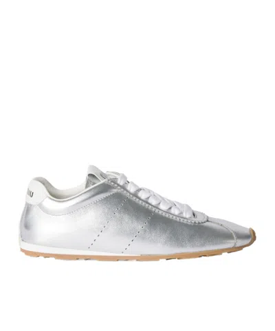 MIU MIU PLUME MORDORÉ CALFSKIN SNEAKERS
