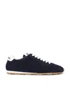Miu Miu Plume Low Top Sneakers Technical Fabric In Blue