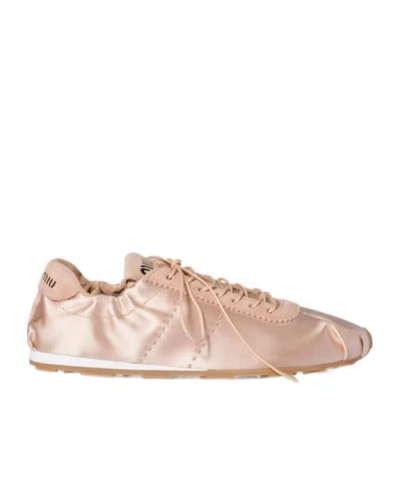 Miu Miu Plume Satin Low Top Sneaker In Multi