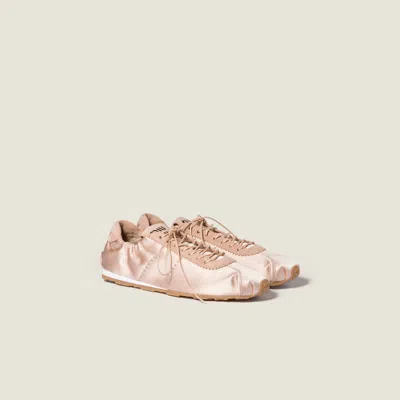 Miu Miu Plume Satin Low Top Sneaker In Multi