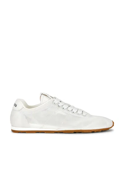Miu Miu Plume Sneaker In White