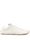 Miu Miu White Leather Low Top Sneakers