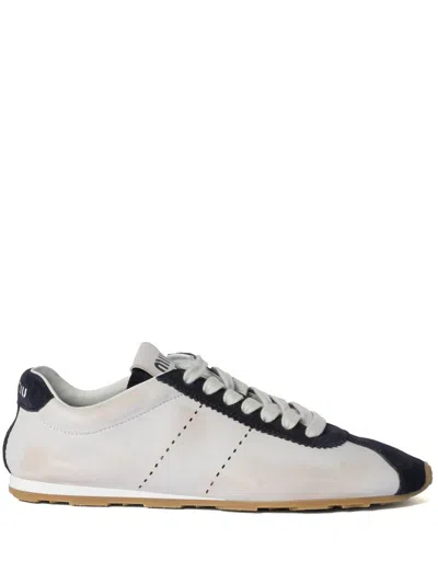 Miu Miu Plume Sneakers In White