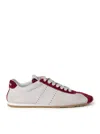 Miu Miu Two-tone Nappa Leather And Suede Sneakers In White