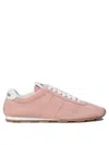 Miu Miu `plume` Suede Sneakers In Pink