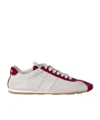 Miu Miu Women Plume Leather And Suede Sneakers In White