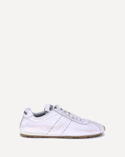 Miu Miu Plume Sneakers In White