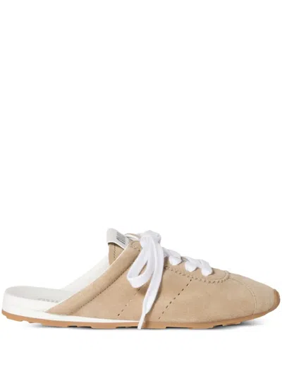 MIU MIU PLUME SUEDE MULES