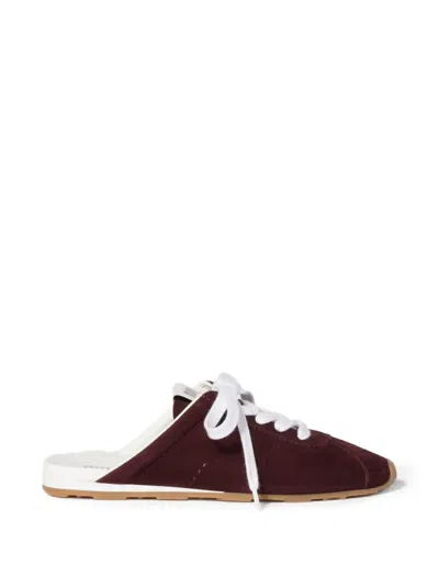 Miu Miu Plume Suede Mules In Brown