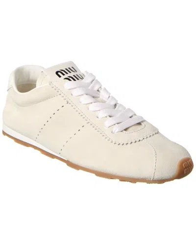 Miu Miu Plume Suede Sneaker