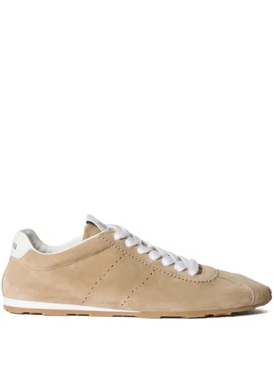 Miu Miu Plume Suede Sneakers In Multi
