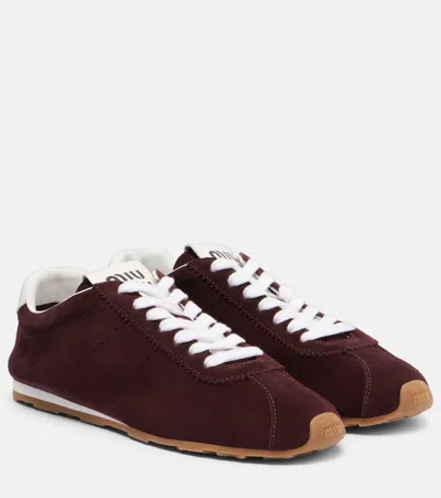 MIU MIU PLUME SUEDE SNEAKERS