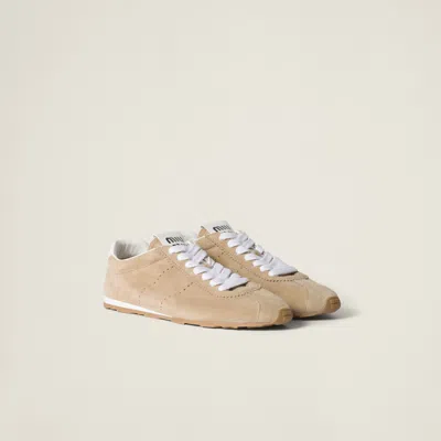 MIU MIU PLUME SUEDE SNEAKERS