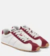 Miu Miu Women Plume Leather And Suede Sneakers In White