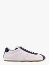 Miu Miu Plume Leather And Suede Sneakers With Used Effect In White