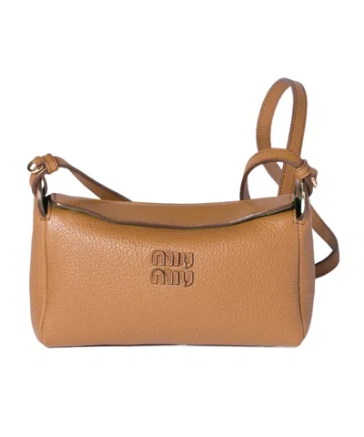 Miu Miu Pochette En Cuir In Orange