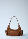 Miu Miu Pocket Handbag In Brown