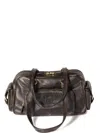 Miu Miu Pocket Logo-embossed Tote Bag In Brown