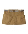 Miu Miu Garment-dyed Cotton Satin Miniskirt In Brown