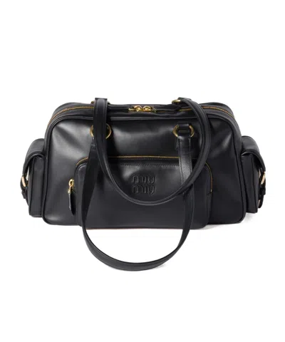 Miu Miu Pocket Nappa Leather Top-handle Bag