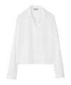 Miu Miu Poplin Shirt In White