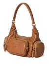 Miu Miu Pocket Shoulder Bag In Brown