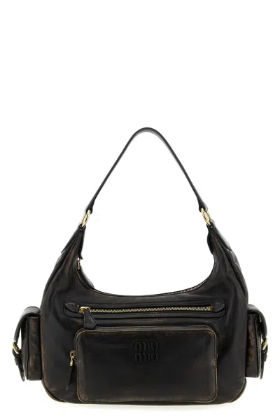 Miu Miu 'pocket' Shoulder Bag In Brown