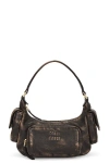 Miu Miu Brown Pocket Bag In Sabbia & Caffe