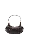 Miu Miu `pocket` Vintage Leather Bag In Brown