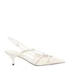 Miu Miu Pointed High-heeled Sandals In White