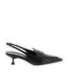 Miu Miu Forma Slingback Kitten-heel Penny Loafers In Black