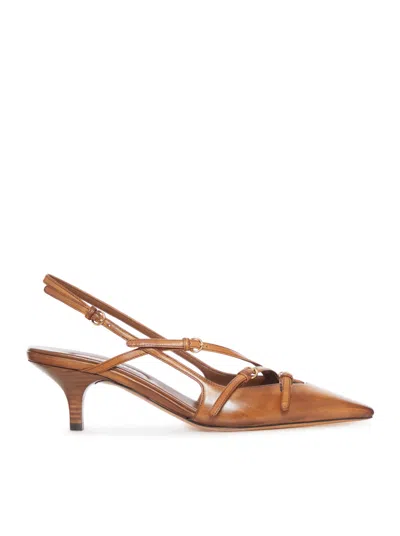 Miu Miu Pointed-toe Slingback Pumps In Blue