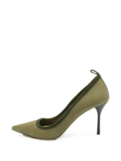 Pre-owned Miu Miu Pointed-toe Pumps In Green