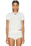 Miu Miu Pointelle Top In White
