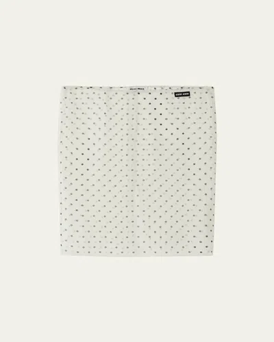 Miu Miu Polka-dot Chiffon Skirt In White