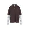 Miu Miu Lapel Long Sleeve Polo Shirt