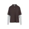 Miu Miu Lapel Long Sleeve Polo Shirt