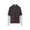 Miu Miu Lapel Long Sleeve Polo Shirt