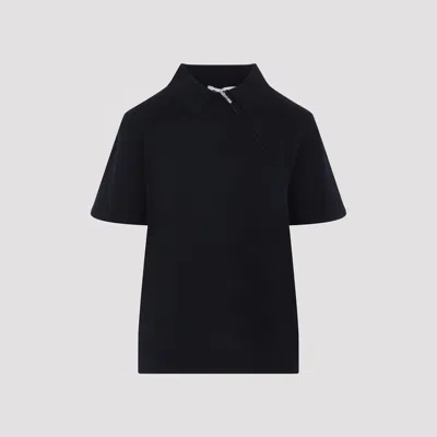Miu Miu Cashmere Polo Shirt In Blue