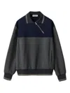 Miu Miu Womens Antracite Blu Asymmetric Jersey Polo Jacket Xs In Gray