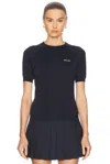 Miu Miu Wool Knit Top In Blue