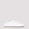 Miu Miu White Leather Low Top Sneakers In Bianco