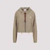 Miu Miu Logo Zip-up Jacket In Argilla