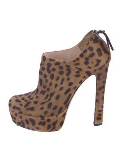 Pre-owned Miu Miu Ponyhair Animal Print Pumps In Multi