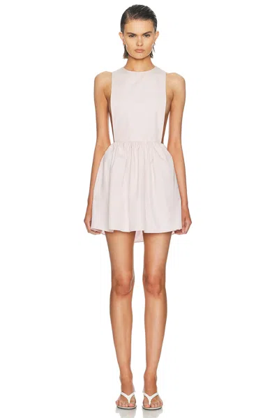 Miu Miu Popeline Dress In Neutral