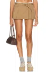 Miu Miu Popeline Skirt In Brown