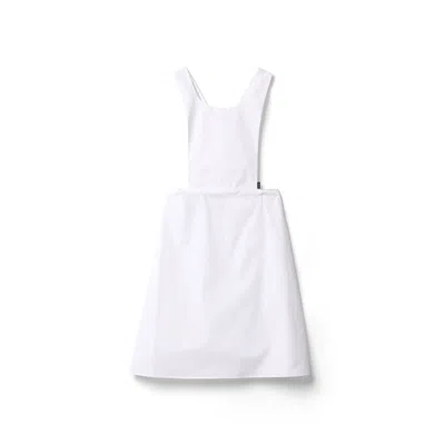 Miu Miu Poplin Apron Dress In White