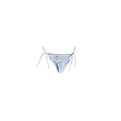 Miu Miu Poplin Bikini Briefs In Blue
