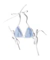 Miu Miu Poplin Bikini Top In Blue